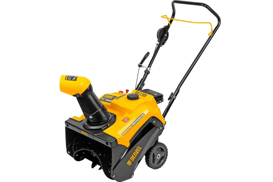 Бензиновая снегоуборочная машина Denzel sb 460 e, 99cc, эл.старт, шнек snowcrusher 97649